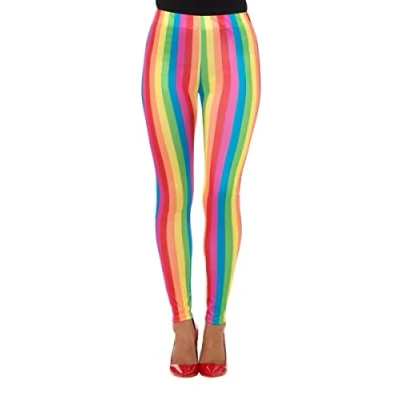 Image de Smiffys Collants de clown aux motifs arc en ciel, Multicolore