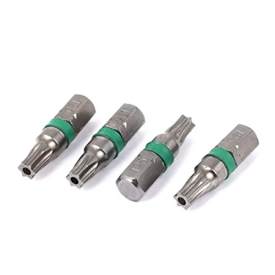Image de sourcing map Queue hexagonale 1/4&quot; Clé Torx T25 Tournevis sécurité gris 25 mm longue 4 pc.