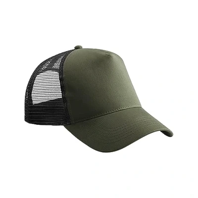 Image de Beechfield® B640B Junior Snapback Trucker, Vert olive/noir, taille unique