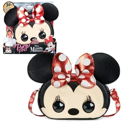 Image de PURSE PETS DISNEY Minnie ANIMAL INTERACTIF FORMAT Sac À MAIN pour Enfant Qui Cligne Des Yeux L&#039;Epaule Ou En Bandoulière Sons Et Modes De Jeu Jouet 4 Ans +