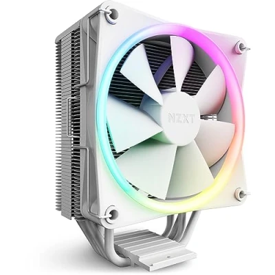 Image de NZXT T120 RGB blanc RC TR120 W1 Ventirad Caloducs en cuivre conducteurs Paliers hydrodynamiques Compatible AMD et Intel