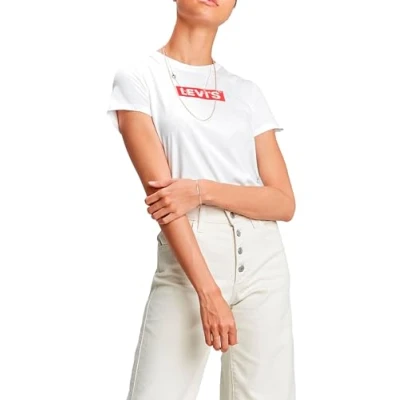 Image de Levi&#039;s THE Perfect TEE Tshirt imprimé, Femme, Taille: Small, Box tab white+