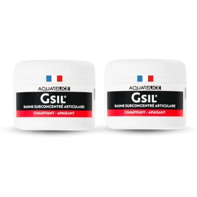 Image de Lot x2 GSIL Baume Surconcentré Articulaire de Massage à Action Chauffante Relaxe et Dénoue les Tensions Silicium Organique, Harpagophytum &amp; Huiles Essentielles 2x 30 ml