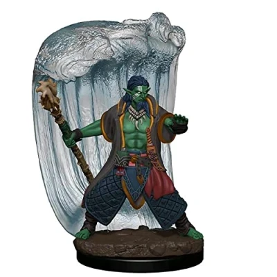 Image de WizKids D&amp;D Minis : Icons of The Realms Figurines Premium Wave 6 Water Genasi Druid Male Miniature pré Peinte Donjons et Dragons Compatible avec DND Autres Jeux de RPG Table TTRPG,