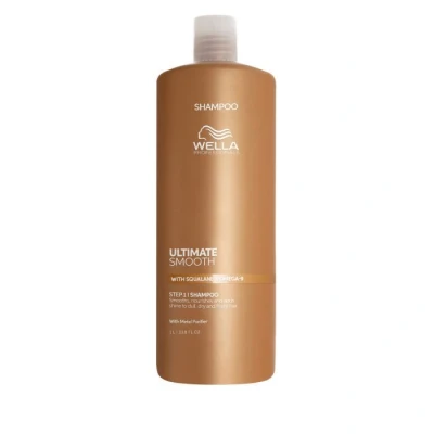 Image de Wella Professionals Ultimate Smooth Shampooing Nourrissant avec Squalane &amp; Omega 9 Pour Cheveux Secs, Ternes et Frisés (1l)