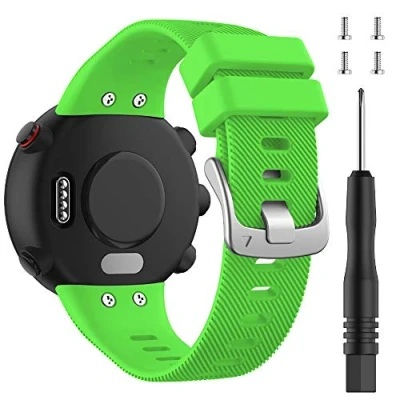 Image de ACTECH Bracelet Compatible avec Garmin Forerunner 45, 45S, Swim 2, de Remplacement en Silicone (Vin rouge)