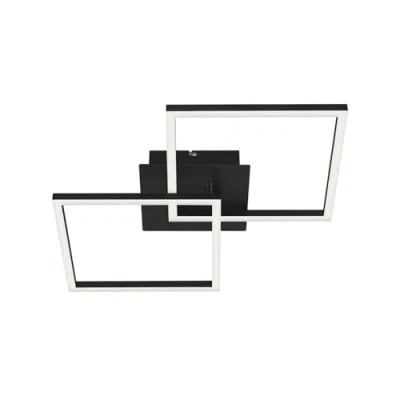 Image de Briloner Leuchten plafonnier LED orientable, à intensité variable, 24 watts, 1.800 lumens, 3.000 kelvins, noir, 620x368x73mm (LxlxH) 3210 015