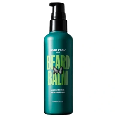 Image de Men Rock Awakening Beard Balm, Perfect as a Leave in Conditioner and Softner, Deeply Conditions Hairs Whilst Hydrating the Skin Underneath, Zesty Sicilian Lime Caffeine Fragrance 100ml