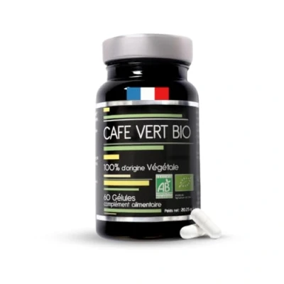 Image de Café Vert BIO 60 gélules VEGAN, NUTRIVIE Fabriqué en France