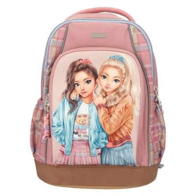 Image de Depesche 13013 TOPModel Team Teddy Dos Scolaire en Rose, avec Motif de modèle et Pendentif, Sac d&#039;école Bretelles réglables, Multicolor, Taille Unique