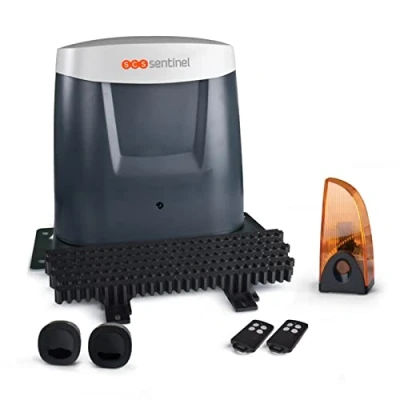 Image de SCS Sentinel, MCO0108 Motorisation crémaillères Portail Coulissant, 24V, 2 télécommandes portée 50m, Feu Clignotant Ampoule LED, Garantie 5 Ans, Long m, 500 Kg Max, OpenGate3