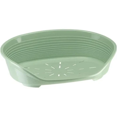 Image de Ferplast Niche en Plastique pour Chien de Taille Moyenne 100% recyclé Lit Lavable, Respirant et antidérapant Siesta Deluxe, 74 x 48 xh 25 CM, Vert