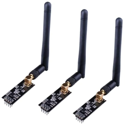 Image de ICQUANZX Module d&#039;émetteur récepteur sans Fil 3pcs 2.4G 1100m PA + LNA en Mousse Antistatique Arduino Compatible avec antenne (Module 3pcs)