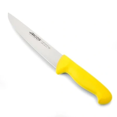 Image de Arcos Séries 2900 Couteau de Boucher à Steak Lame Acier Inoxydable Nitrum 200 mm Manche Polypropylène Couleur Jaune