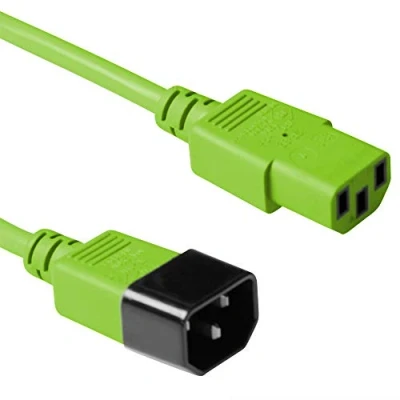 Image de ACT câble IEC de 1,2 m, C13 à C14 Extension IEC, Prise vers 3 Broches AK5113 Vert