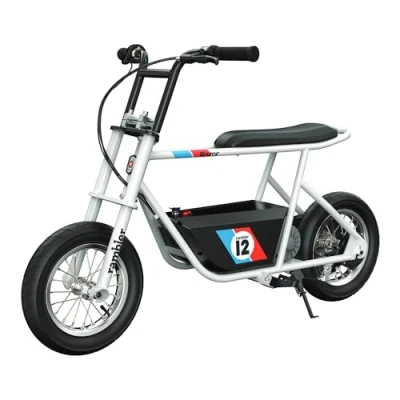 Image de Razor Rambler Minibike électrique 12 24 V avec Style rétro, jusqu&#039;à 22 km/h, pneus Larges remplis d&#039;air de 30,5 cm, Moteur 250 W, 40 Minutes Temps Conduite, pour Enfants 13 Ans et