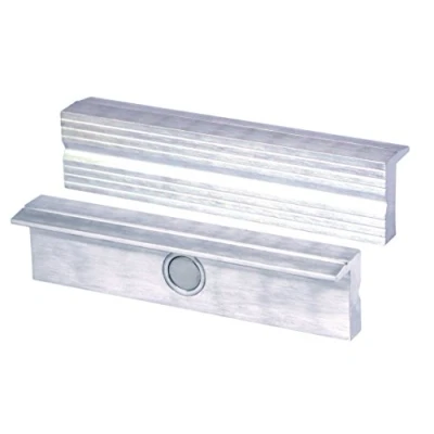Image de Heuer Mâchoires d&#039;étau 110180 (mâchoires de protection à angle droit ; parallèle aimants spéciaux intégrés compatible avec étau 180 mm matériau : aluminium)