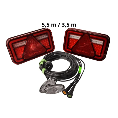 Image de Aspock Multiled 4 Kit d&#039;éclairage LED 13 broches incluant les feux de balisage choisissez le câble principal souhaité Remorqueshop