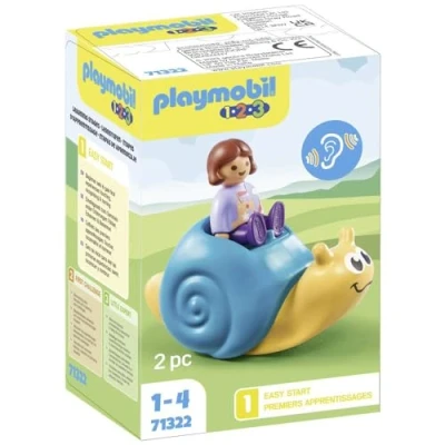 Image de Playmobil 1.2.3 71322 Enfant avec Escargot à Bascule pour Les Tout Petits 18 36 Mois Mes Premiers Apprendre en s&#039;amusant