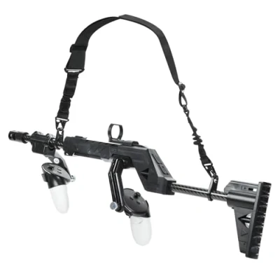 Image de Baomaeyea Crosse de Fusil pour MetaQuest 3,Crosse VR Compatible avec Les poignées contrôleur Meta Quest3 améliorer la stabilité et Le contrôle Adaptateur magnétique