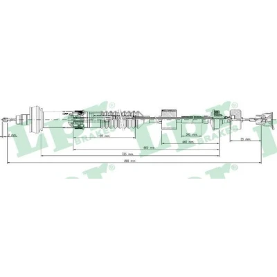 Image de LPR C0028C Câble d&#039;Embrayage avec réglage automatique CITROËN: Xsara Picasso