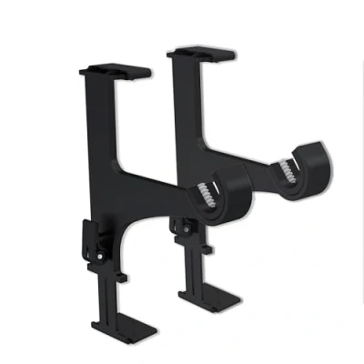 Image de Support pour tringle à rideaux sans perçage noir spécial coffre de volet roulant
