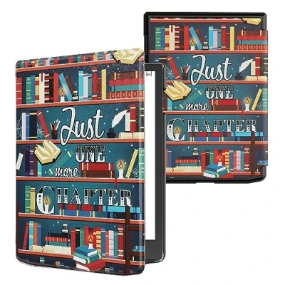 Image de kwmobile Étui Compatible avec Pocketbook InkPad 4 / Color 3 2 Vivlio Coque à Rabat magnétique Tablette eReader Similicuir Multicolore