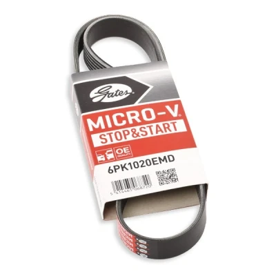 Image de GATES 6PK1745 Courroie Poly V 1745 6 Polyester, EPDM (éthylène propylène diène caoutchouc) RoadMax Value Line FORD: Transit Connect Mk1 Van