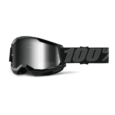 Image de 100% STRATA 2 Lunettes noires Lentille argentée miroir, Noir