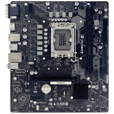 Image de Carte mère Biostar H610MH D5 LGA 1700 Intel® Celeron® à Core™ i9 DDR4 SDRAM 64 Go Micro ATX
