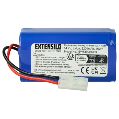 Image de EXTENSILO Batterie Remplacement pour Xiaomi H18650CH 4S1P Robot électroménager (3200mAh, 14,4V, Li ION)