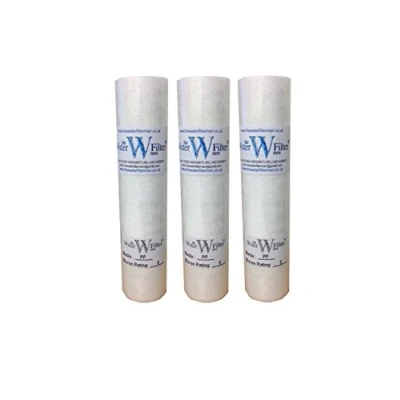 Image de PP Osmose inverse Lot de 3 cartouches filtre à sédiments 5 microns Pour inverse, lances eau et traitement la dureté l&#039;eau puits 25 cm