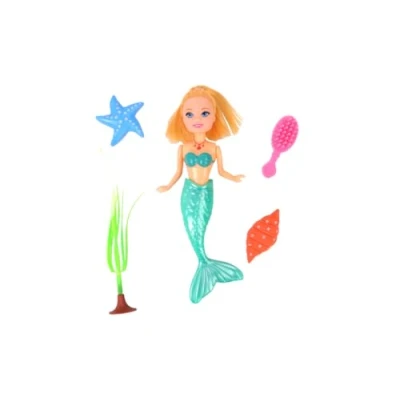 Image de FLYPOP&#039;S Poupée Sirène Jouet pour Enfant 077305 Couleur Aléatoire Plastique Mannequin Doll Univers Marin Accessoires 16 cm À Partir de 3 Ans