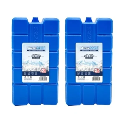 Image de keplin Mega Ice Blocks Lot de 2 Blocs Glace 750 ML Liquide Refroidissement Qui Reste Simplement congelé Plus Longtemps 16 Heures et Boissons Faites Bien Le Grand