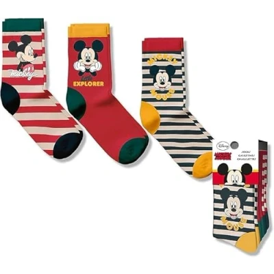 Image de Mickey Mouse Lot de 3 paires chaussettes fantaisie en coton majoritaire pour enfant, convient aux garçons âgés 0 à 12 ans, EU 19 22, 1 Years