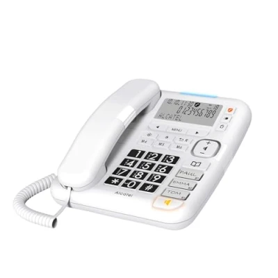 Image de ALCATEL TMAX 70, Téléphone Filaire, Mains Libres, Audio Boost, Grand écran, Fonction Blocage d&#039;appels evolué, Blanc