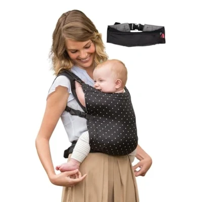 Image de Infantino Zip Ergonomic Travel Carrier face in compact, front and back carry, for unisex baby, newborns toddlers 12lbs 40lbs / 5.4 18.1 kg