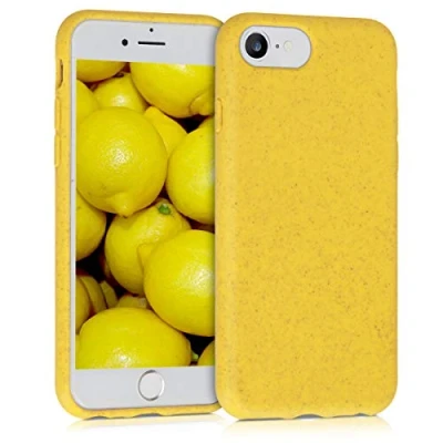 Image de kalibri Coque Compatible avec Apple iPhone SE (2022) / (2020) 8 7 étui de Protection écologique Flexible Caméra protégée Jaune