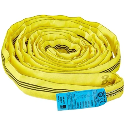 Image de Braun 30061RS Câble de traction avec gaine en polyester, capacité charge 3000 kg Jaune 6 m/longueur utile 3 m