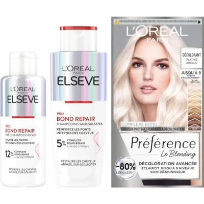 Image de L&#039;Oréal Paris Routine Cheveux DÉCOLORÉS Set pour les cheveux, Taille: One Size,