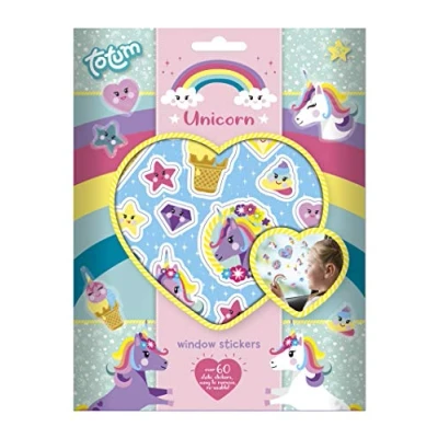 Image de Totum Fantaisie Stickers repositionnables Licorne, 71568, Multicolore, Petit