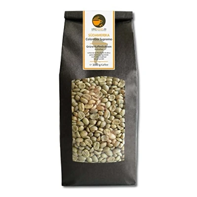 Image de café vert des Highlands Colombie Supremo (grains de brut 1000g) Certifié GMP