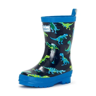 Image de Hatley Bébé garçon Regenstiefel Printed Wellington Rain Boot Bottes de Pluie, Tyrannosaurus Rex Sharptooth Rex, 20 EU