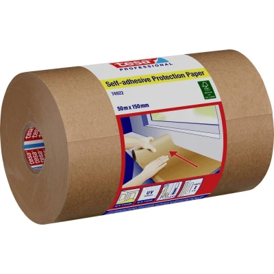 Image de Tesa Papier de protection autocollant Pour une et un recouvrement grandes surfaces, s&#039;enlève sans laisser traces, 1 rouleau 50 m x 15 cm