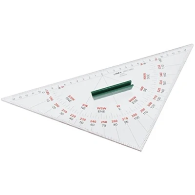 Image de Linex 3200MRH Rapporteur nautique Triangle de navigation 32 cm avec poignée Échelle mesure longueur 15 0 mm