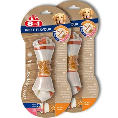 Image de 8in1 Triple Flavour Os à mâcher enveloppés dans un filet de poulet, M