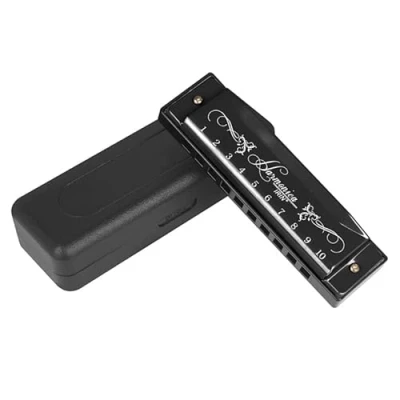 Image de FackLOxc Blues Harmonica Key of C 10 trous 20 tons professionnel bouche orgue pour adultes débutants et étudiants