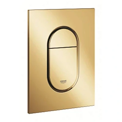 Image de GROHE Arena Cosmopolitan S 37624 Bouton de chasse d&#039;eau 2 débits et démarrage &amp; arrêt 130 x 172 mm pour petit trou révision Montage vertical Cool Sunrise