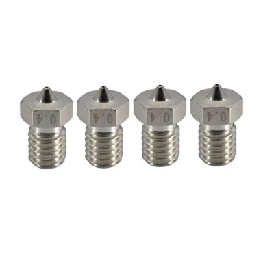 Image de Lot de buses en laiton Pour Imprimante 3D Résistantes à l&#039;usure Filetage M6 0,4 mm extrudeuse V6 Hotend Titan Aero Prusa I3 MK3 MK3S Anycubic Mega (4 x mm)