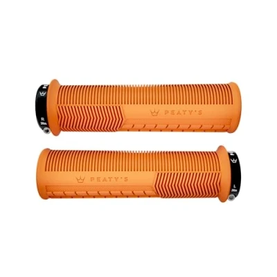 Image de Peaty&#039;s Monarch Grips Orange/Champignon/épais Confortable, Durable, Barres de Doigts ergonomiques, Coussinet Pouce, équitation Toute la journée, Tous Temps et Terrain, VTT, Enduro, Descente